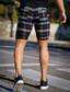 preiswerte Chino Bermuda Shorts-Herren Shorts Kurze Hosen Chino Bermuda Shorts Tasche Plaid Streifen Komfort Atmungsaktiv Geschäft Täglich Modisch Brautkleider schlicht Schwarz Gelb