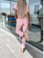 billiga casual jumpsuits-Dam Vanligt Jumpsuits Elegant Ensfärgat Kortärmad Rund hals Spetsknuten Hög midja Kontor Arbete Lös passning Svart Rodnande Rosa Fuchsia Sommar