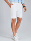 billige chinoshorts til mænd-Herre Shorts Chino shorts Bermuda shorts Lomme Geometri Komfort Åndbart udendørs Daglig I-byen-tøj Bomuldsblanding Afslappet Hvid