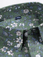 billiga Formella skjortor-Herr Skjorta Svart Mörk marin Marinblå Kortärmad Blomma / Växter Tröjkrage Vår &amp; sommar Dagliga kläder Datum Kläder