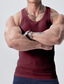 cheap Gym Tank Tops-Men&#039;s Running Tank Top Gym Tank Top Ribbed Sleeveless Vest / Gilet Athletic Athleisure Breathable Moisture Wicking Soft Fitness Gym Workout Running Sportswear Activewear Solid Colored Dark Grey Black