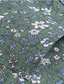 Χαμηλού Κόστους Επίσημα πουκάμισα-Ανδρικά Επίσημο Πουκάμισο Μαύρο Σκούρο Μπλε Μαρέν Βαθυγάλαζο Κοντομάνικο Λουλούδι / Φυτά Κολάρο Πουκαμίσου Ανοιξη καλοκαίρι Καθημερινά Ρούχα Ημερομηνία Ρούχα
