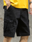 cheap Cargo Shorts-Men&#039;s Cargo Shorts Shorts Summer Shorts Drawstring Elastic Waist Multi Pocket Plain Wearable Short Outdoor Casual Daily Cotton Blend Fashion Designer Black Army Green