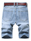 abordables Bermudas estilo casual-Hombre Vaqueros Shorts de mezclilla Shorts de jean Bolsillo rasgado Plano Comodidad Transpirable Diario Noche Moda Casual Negro Azul Piscina