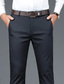 お買い得  スリム-男性用 スーツ ズボン スーツパンツ ポケット 平織り 履き心地よい 高通気性 アウトドア 日常 お出かけ カジュアル フォーマル ブラック ダークブルー