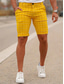 preiswerte Chino Bermuda Shorts-Herren Shorts Kurze Hosen Chino Bermuda Shorts Bermudas Tasche Plaid Komfort Atmungsaktiv Outdoor Täglich Ausgehen Baumwollmischung Modisch Strassenmode Schwarz Gelb