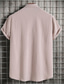 Χαμηλού Κόστους ανδρικά πουκάμισα casual-Ανδρικά λινό πουκάμισο Πουκάμισο Καλοκαιρινό πουκάμισο Casual πουκάμισο Πουκάμισο παραλίας Λευκό Ανθισμένο Ροζ Κρασί Κοντομάνικο Σκέτο Πέτο Καλοκαίρι Causal Καθημερινά Ρούχα