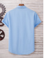 abordables camisas casuales de los hombres-Hombre Camisa Abotonar la camisa Camisa de verano Camisa casual Negro Blanco Rosa Azul Azul Oscuro Manga Corta Plano Diseño Diario Vacaciones Ropa Moda Casual Cómodo