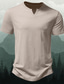 billige Casual T-skjorter for menn-Herre T skjorte T-skjorte عادي V-hals Gate Feriereise Kort Erme Klær Designer Grunnleggende Moderne Moderne