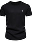 billige Casual T-skjorter for menn-Herre Henly-skjorte T-skjorte عادي Henley Gate Feriereise Kort Erme Knapp Klær Mote Designer Grunnleggende