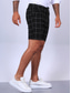 preiswerte Chino Bermuda Shorts-Herren Shorts Kurze Hosen Chino Bermuda Shorts Bermudas Tasche Plaid Komfort Atmungsaktiv Geschäft Täglich Baumwollmischung Modisch Brautkleider schlicht Schwarz Grau