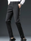 お買い得  スリム-男性用 スーツ ズボン スーツパンツ ポケット 平織り 履き心地よい 高通気性 アウトドア 日常 お出かけ カジュアル フォーマル ブラック ダークブルー