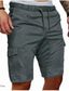 cheap Cargo Shorts-Men&#039;s Shorts Bermuda shorts Cargo Shorts Elastic Waistband Drawstring with Side Pocket Casual Daily Sports Outdoor Inelastic Outdoor Sports Solid Colored Mid Waist non-printing ArmyGreen Black Khaki