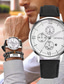 voordelige horloges-Quartz horloges voor Heren Analoog Kwarts Retro Casual Klassiek Chronograaf Legering Leer Klassiek Thema Vintage thema