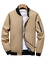 cheap Men&#039;s Jackets &amp; Coats-Men&#039;s Bomber Jacket Transition Jacket Sports Outdoor Windproof Classic Style All Seasons Solid Color Classic &amp; Timeless Crewneck Regular Black Red Green khaki Dark Blue Jacket