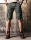 billiga Shorts för män-Herr Cargo-shorts Shorts Opressade byxor Rakt ben 6 fickor Slät Komfort Knelängd Utomhus Dagligen Utekväll 100 % bomull Sport Streetwear Svart Gul