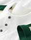 Недорогие вязать свитер поло-Муж. Рубашка для гольфа вязать поло Бизнес Повседневные Лацкан С короткими рукавами Мода Современное Контрастных цветов кнопка Лето Черный Белый Красный Рубашка для гольфа