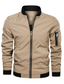 cheap Men&#039;s Jackets &amp; Coats-Men&#039;s Bomber Jacket Transition Jacket Sports Outdoor Windproof Classic Style All Seasons Solid Color Classic &amp; Timeless Crewneck Regular Black Red Green khaki Dark Blue Jacket