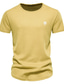 abordables Camisetas casuales de hombre-Hombre Henley Shirt Camiseta superior Plano Henley Calle Vacaciones Mangas cortas Botón Ropa Moda Design Básico