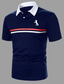 voordelige klassieke polo-Voor heren POLO Shirt Golfshirt Casual Feestdagen Revers Klassiek Korte mouw Modieus Basic Kleurenblok nappi Zomer Normale pasvorm Wit Roze Donker Marine blauw POLO Shirt