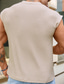 voordelige Gym tanktops-Voor heren Singlet Vest Top Onderhemd Mouwloos shirt Effen V-hals Sport &amp; Outdoor Vakantie Bandjes Kleding Modieus Dagelijks Sport