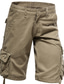 cheap Cargo Shorts-Men&#039;s Cargo Shorts Shorts Bermuda shorts Pocket Plain Comfort Breathable Outdoor Daily Going out Casual Big and Tall Dark Brown Black