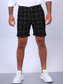 billiga chinoshorts för män-Herr Shorts Chino Shorts Bermudashorts Ficka Rutig Komfort Andningsfunktion Företag Dagligen Bomullsblandning Mode Ledigt Svart Grå