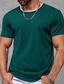 abordables T-shirts décontractés pour hommes-Homme T shirt Tee Bloc de couleur Ras du cou Vacances Sortie Manches courtes Imprimer Vêtement Tenue Mode basique Décontractées