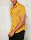baratos camisas masculinas casuais-Homens Camisa Social camisa de botão camisa de verão Camisa casual Preto Branco Amarelo Azul Verde Escuro Manga Curta Tecido Lapela Diário Férias Roupa Moda Casual Confortável