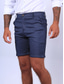 abordables pantalones cortos chinos para hombre-Hombre Pantalón corto Pantalones cortos chinos Bermudas Bolsillo Geometría Comodidad Transpirable Negocio Diario Mezcla de Algodón Moda Casual Caqui Azul Oscuro