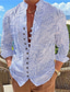 ieftine Cămașă Hawaiană-Bărbați Cămașă Imprimeu Grafic Frunze Guler de stand Roz Îmbujorat Albastru piscină Mov Trifoi În aer liber Stradă Manșon Lung Imprimeu Îmbrăcăminte Modă Designer Casual Comfortabil