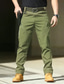 tanie Bojówki-Męskie Spodnie cargo Spodnie Multi Pocket Równina Zdatny do noszenia Na zewnątrz Codzienny Mieszanka bawełny Moda Klasyczny Czarny Zieleń wojskowa