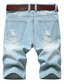 abordables Bermudas estilo casual-Hombre Vaqueros Shorts de mezclilla Shorts de jean Bolsillo rasgado Plano Comodidad Transpirable Diario Noche Moda Casual Negro Azul Piscina