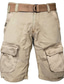 billige Cargoshorts-Herre Shorts med lommer Trekking-shorts Klap lomme Vanlig Komfort Åndbart udendørs Daglig I-byen-tøj Mode Afslappet Sort militærgrøn