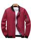 cheap Men&#039;s Jackets &amp; Coats-Men&#039;s Bomber Jacket Transition Jacket Sports Outdoor Windproof Classic Style All Seasons Solid Color Classic &amp; Timeless Crewneck Regular Black Red Green khaki Dark Blue Jacket
