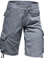 billige Cargoshorts-Herre Shorts med lommer Shorts Bermuda shorts Lomme Vanlig Komfort Åndbart udendørs Daglig I-byen-tøj Afslappet Stor og høj Mørkebrun Sort