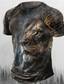 ieftine Tricouri 3D Bărbați-Bărbați Tricou Grafic Animal Leu Stil Nautic Îmbrăcăminte Tipărire 3D În aer liber Zilnic Manșon scurt Imprimeu Modă Designer Epocă