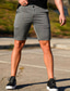 お買い得  メンズチノショーツ-男性用 ショーツ チノパンツ ポケット チェック 縞 履き心地よい 高通気性 ビジネス 日常 ファッション カジュアル ブラック イエロー