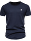 tanie Męskie koszulki casual-Męskie Koszula Henley Koszulka Równina Henley Ulica Urlop Krótkie rękawy Guzik Odzież Moda Designerskie Podstawowy