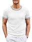 preiswerte Lässige T-Shirts für Herren-Herren T Shirt T-Shirt Glatt Rundhalsausschnitt Strasse Urlaub Kurze Ärmel Bekleidung Modisch Designer Basic