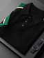 cheap Knit Polo Sweater-Men&#039;s Golf Shirt Knit Polo Business Casual Lapel Short Sleeve Fashion Modern Color Block Button Summer Black White Red Golf Shirt