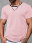 abordables Camisetas casuales de hombre-Hombre Camiseta Bloque de color Cuello redondo Vacaciones Noche Mangas cortas Estampado Ropa Moda Básico Casual