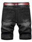 baratos Calções Estilo Casual-Homens Jeans Shorts jeans short jeans Bolsos rasgado Tecido Conforto Respirável Diário Para Noite Moda Casual Preto Azul