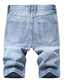 baratos Calções Estilo Casual-Homens Jeans Shorts jeans short jeans Bolsos rasgado Tecido Conforto Respirável Diário Para Noite Moda Casual Preto Azul