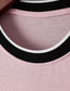 tanie Męskie koszulki casual-Męskie Podkoszulek Kolorowy blok Wycięcie pod szyją Urlop Wyjściowe Krótkie rękawy Nadruk Odzież Moda Podstawowy Codzienny