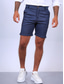baratos shorts chino masculino-Homens Calção Shorts Chino Bermudas Bolsos Geometria Conforto Respirável O negócio Diário Misto de Algodão Moda Casual Cáqui Azul Escuro