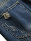 billiga Casual shorts-Herr Jeans Jeansshorts Jean Shorts Ficka Rev Slät Komfort Andningsfunktion Dagligen Utekväll Mode Ledigt Svart Blå