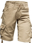 billige Cargoshorts-Herre Shorts med lommer Shorts Bermuda shorts Lomme Vanlig Komfort Åndbart udendørs Daglig I-byen-tøj Afslappet Stor og høj Mørkebrun Sort
