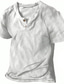 billige Casual T-skjorter for menn-Herre linskjorte Uformell skjorte Sommerskjorte Strandskjorte T skjorte عادي V-hals Avslappet Daglig Kortermet Klær Mote Bekvem