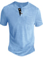 billige henley skjorter til mænd-Herre Henley-skjorte Tee Top Vanlig Henley Gade Ferierejse Kortærmet Knap Lomme Tøj Mode Designer Basale